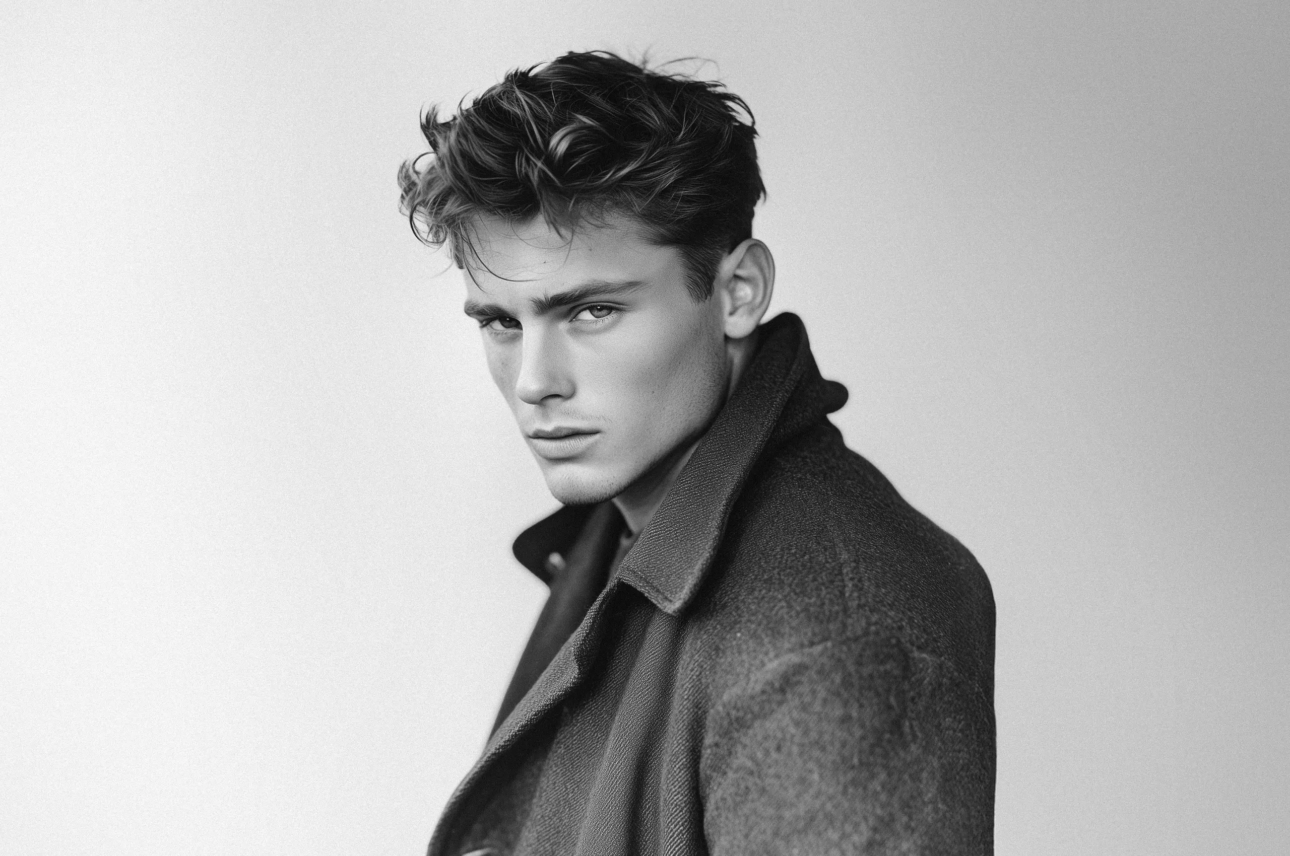 Cannes Image by notthoff La Biosthétique Friseur SW cooler Blick Mann seitlich kurze Haare